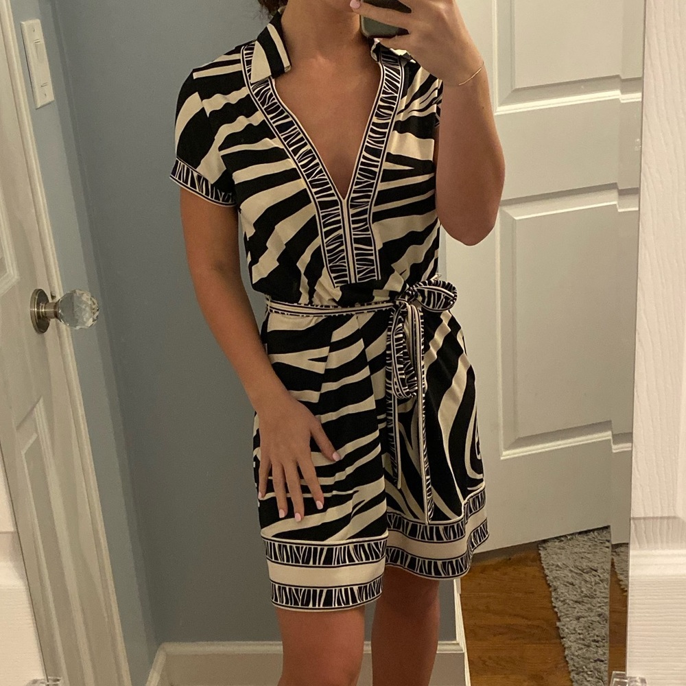 BCBGMAXAZRIA Wrap Dress Animal Print
